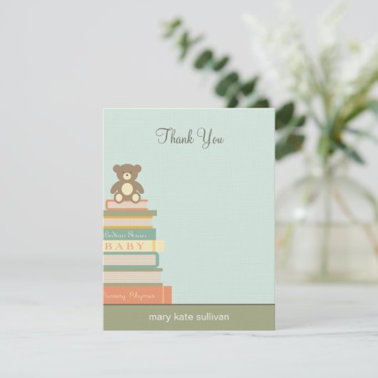 Breng een Baby shower van het Boek Dank u Kaarten  (Staand voorkant)
