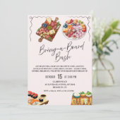 Breng een Board Charcuterie Party Uitnodiging (Staand voorkant)