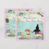 Breng een boek Alice in het Baby shower van Wonder Kaart (Voorkant / Achterkant)