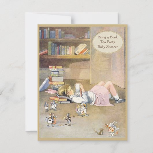 Breng een boek Alice in het Baby shower van Wonder Kaart (Voorkant)