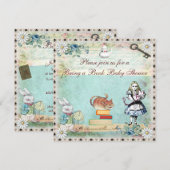 Breng een boek Alice in het Baby shower van Wonder Kaart (Voorkant / Achterkant)