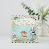 Breng een boek Alice in het Baby shower van Wonder Kaart (Staand voorkant)
