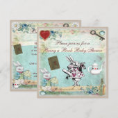 Breng een boek Alice in het Baby shower van Wonder Kaart (Voorkant / Achterkant)