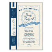 Breng een boek Baby Boy Shower Insert Kaart (Voorkant)