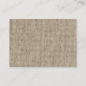 Breng een boek Baby shower behuizing Burlap Sackin Visitekaartje (Achterkant)