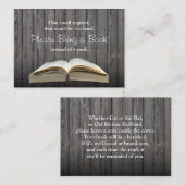  Breng een boek Baby shower Insert Informatiekaartje (Voorkant / Achterkant)