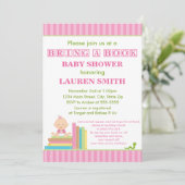 Breng een boek Baby shower uitnodiging 5x7 Kaart (Staand voorkant)