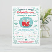 Breng een boek bibliotheek Baby Shower uitnodiging (Staand voorkant)