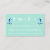 Breng een Boek Blue Twins boys Baby shower Informatiekaartje (Voorkant)