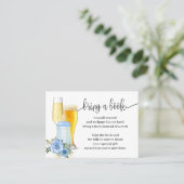 Breng een boek Bubbles Blue Baby shower invoegen Plaatskaartje (Staand voorkant)