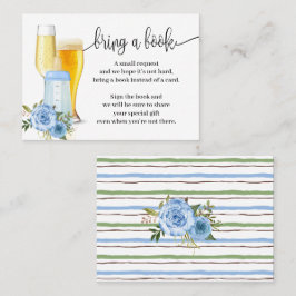 Breng een boek Bubbles Blue Baby shower invoegen Plaatskaartje