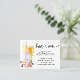 Breng een boek Bubbles roze Baby shower invoegen Plaatskaartje