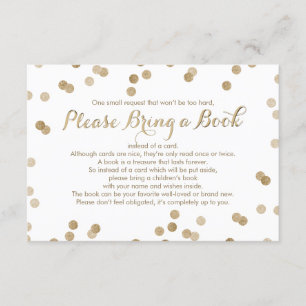 Breng een Boek Faux Gold Confetti Moderne Kaart va