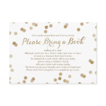 Breng een Boek Faux Gold Confetti Moderne Kaart va