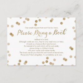Breng een Boek Faux Gold Confetti Moderne Kaart va