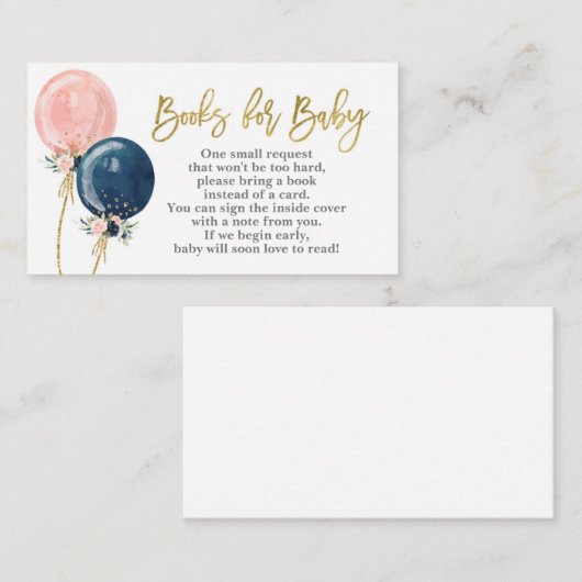 Breng een boek in plaats van een kaart geslachtsop (Voorkant / Achterkant)