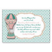 Breng een boek in plaats van een kaart, Hete lucht Kaart (Voorkant)