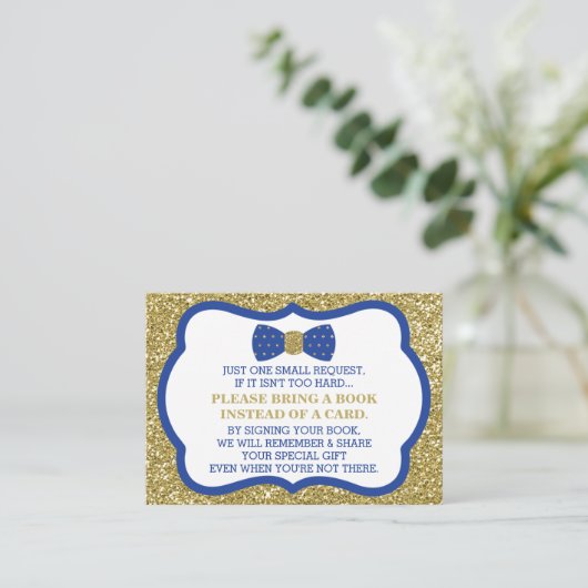 Breng een boek Kaart, klein Man, boog Stropdas Informatiekaartje (Staand voorkant)