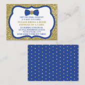 Breng een boek Kaart, klein Man, boog Stropdas Informatiekaartje (Voorkant / Achterkant)