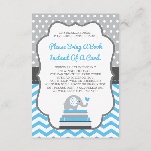 Breng een boek Kaart, olifant, bewerkbare kleur Informatiekaartje (Voorkant)