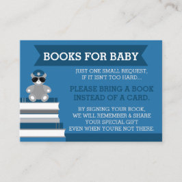 Breng een boek Kaart, politie Baby shower Informatiekaartje
