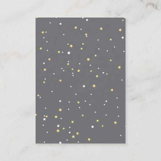 Breng een boek Kaart, Twinkle Star, Baby shower Informatiekaartje (Achterkant)