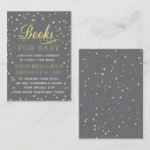 Breng een boek Kaart, Twinkle Star, Baby shower Informatiekaartje (Voorkant / Achterkant)