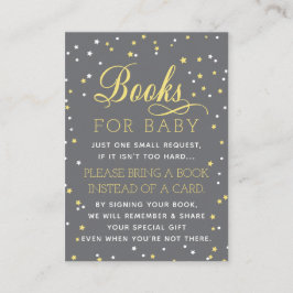 Breng een boek Kaart, Twinkle Star, Baby shower Informatiekaartje