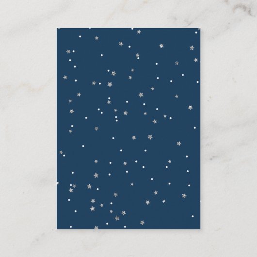 Breng een boek Kaart, Twinkle Star, Baby shower Informatiekaartje (Achterkant)