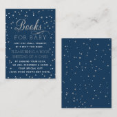 Breng een boek Kaart, Twinkle Star, Baby shower Informatiekaartje (Voorkant / Achterkant)