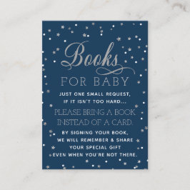 Breng een boek Kaart, Twinkle Star, Baby shower Informatiekaartje