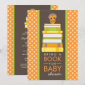 Breng een Boek met een Baby shower uitnodiging (Voorkant / Achterkant)