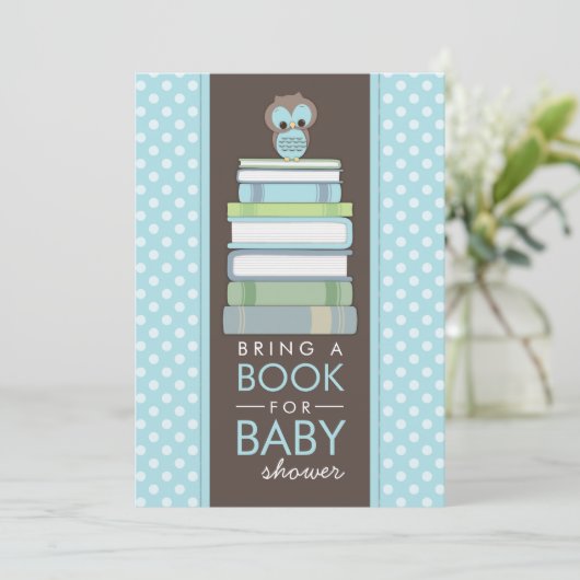 Breng een Boek met een Baby shower uitnodiging (Staand voorkant)