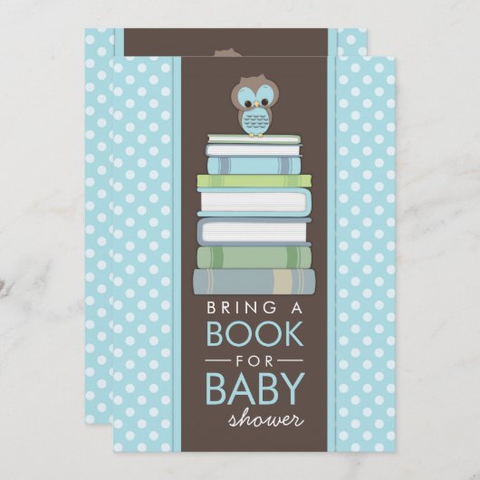 Breng een Boek met een Baby shower uitnodiging (Voorkant / Achterkant)