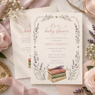 Breng een boek voor baby baby shower uitnodiging