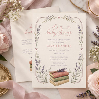 Breng een boek voor baby baby shower uitnodiging