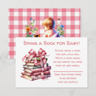 Breng een Boek voor Baby   Baby shower voor meisje Informatiekaartje