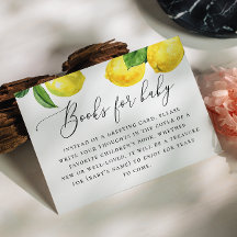 Breng een boek voor baby. Waterverf citrus lemon