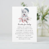 Breng een boek voor baby. Waterverf winterdier Informatiekaartje (Staand voorkant)