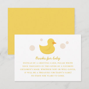 Breng een boek voor een baby-aanvraag. Gele schatt Informatiekaartje