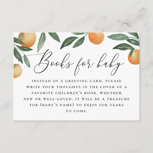 Breng een boek voor een baby-aanvraag. Waterverf c Informatiekaartje (Voorkant)