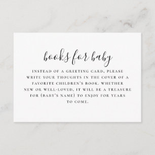 Breng een boek voor een baby-aanvraag. Zwart-witte Informatiekaartje