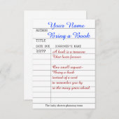 Breng een boektussenvoegsel informatiekaartje (Voorkant / Achterkant)