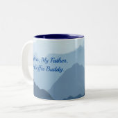 Breng een Glimlach naar pap deze Vaderdag Tweekleurige Koffiemok (Voorkant links)