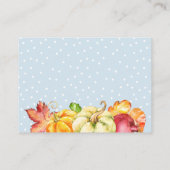 Breng een Herfst Pumpkin Boy Baby shower voor het  Informatiekaartje (Achterkant)