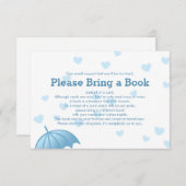 Breng een Kaart Boekblauw Umbrella Hearts Insert (Voorkant / Achterkant)