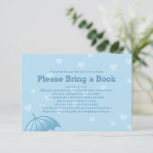 Breng een Kaart Boekblauw Umbrella Hearts Insert (Staand voorkant)