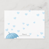 Breng een Kaart Boekblauw Umbrella Hearts Insert (Achterkant)