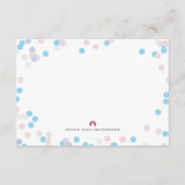 Breng een Kaart van het Blauwe Confetti van het Bo (Achterkant)