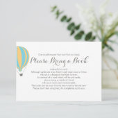 Breng een Kaart van het Boek Hot Air Blue Ballon T (Staand voorkant)